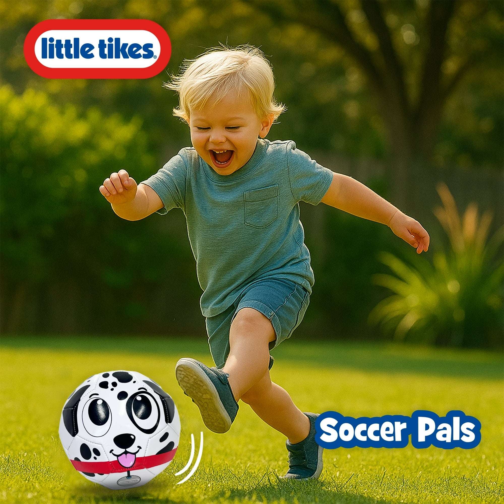 Pelota de fútbol Little Tikes Soccer Pal - Balón de fútbol de juguete de talla 3 para niños, para jugar en interiores y exteriores, balón con personajes para niños pequeños