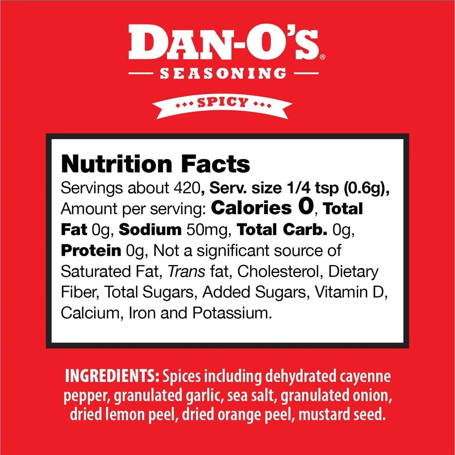 Dan-O's Spicy Seasoning, 8.9 oz. - USA MEGA SHOP