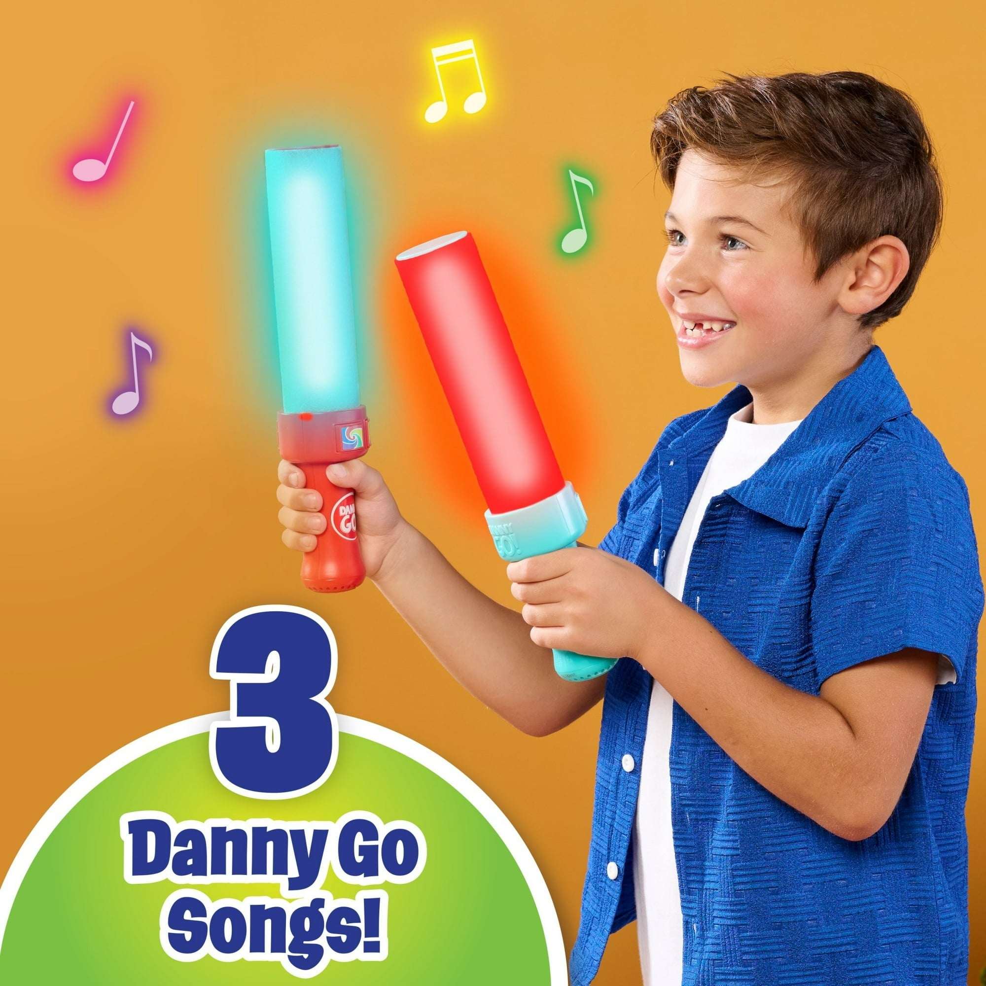 Danny Go! Color Beat Light-Up Musical Drumsticks Officially Licensed Toy for Kids Ages 3 and up