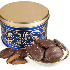 Dark Chocolate Caramel Caps with Sea Salt Gift Tin 26 oz. - USA MEGA SHOP
