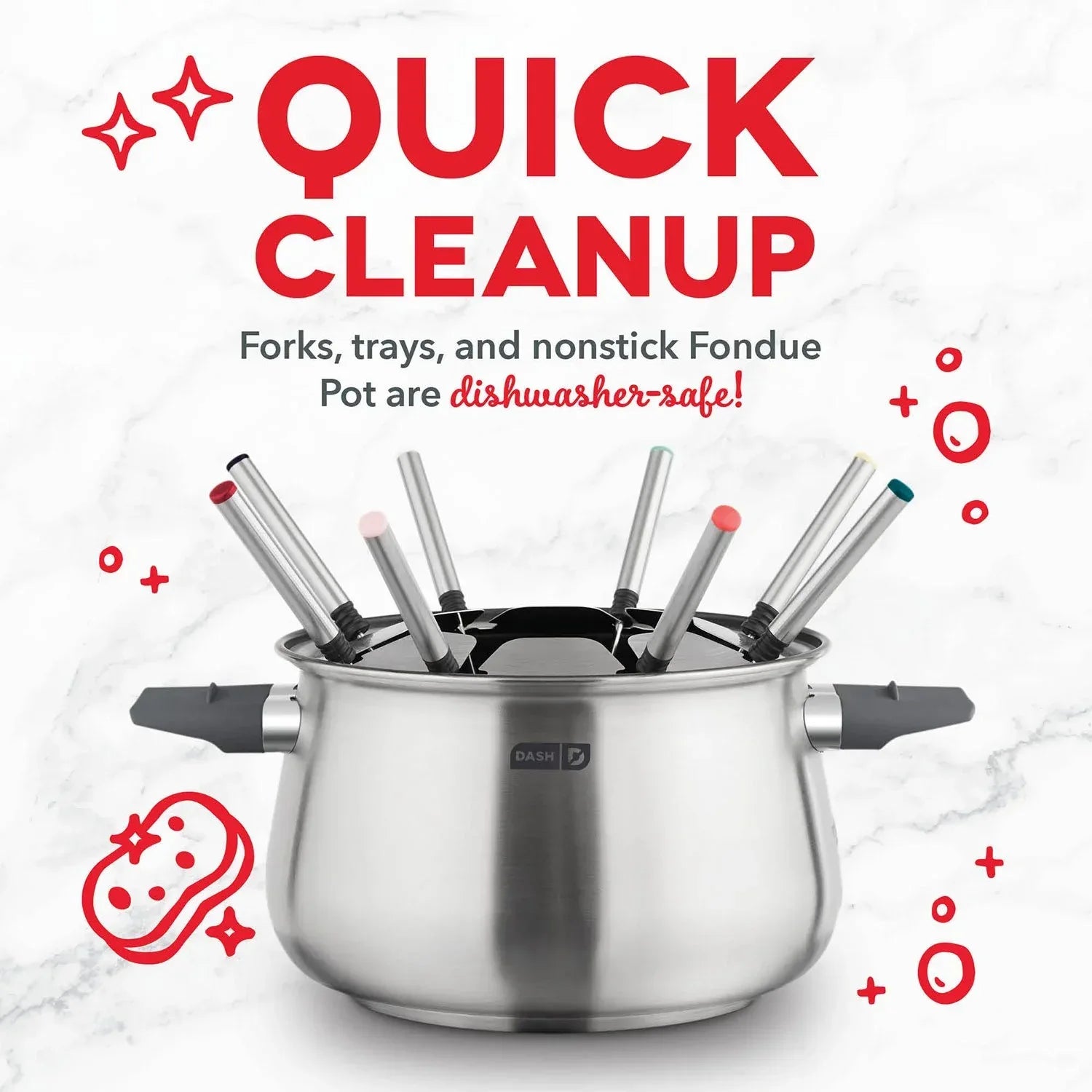 Dash Easy Fondue Maker with Fondue Sticks