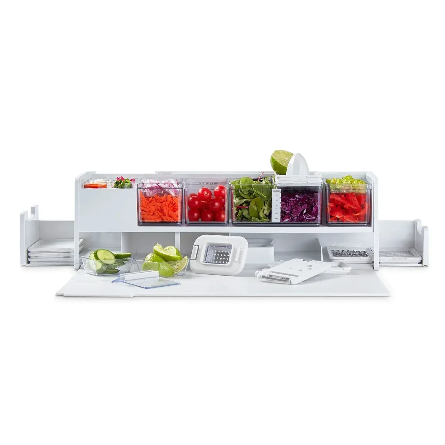 Dash Prepdeck, Includes 8 Prepping Tools, 14 Containers, and Cutting Board