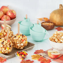 Mint Dash SmartStore stirring popcorn maker set with covered bowls and popcorn serving cup
