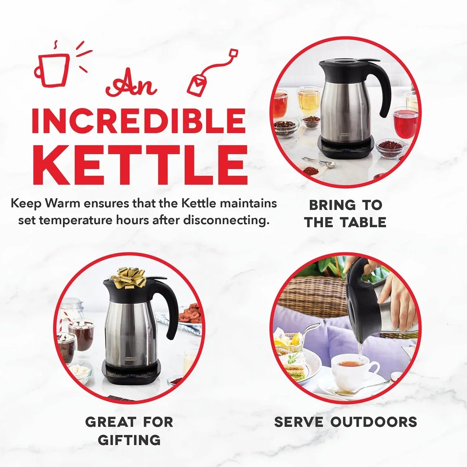 Dash 1.7L Insulated Electric Kettle
