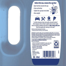Dawn Platinum dish soap bottle back label with directions, icons, and barcode