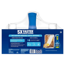 Dish spray bottle set package back with refill directions and 5x faster badge