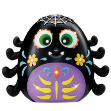 Black LED nightlight with bat face, glowing light in purple belly design
