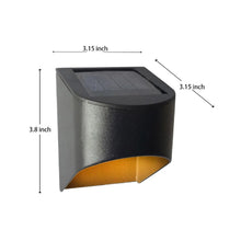 Solar downcast deck light dimensions, dark aluminum housing, 3.15 in by 3.8 in