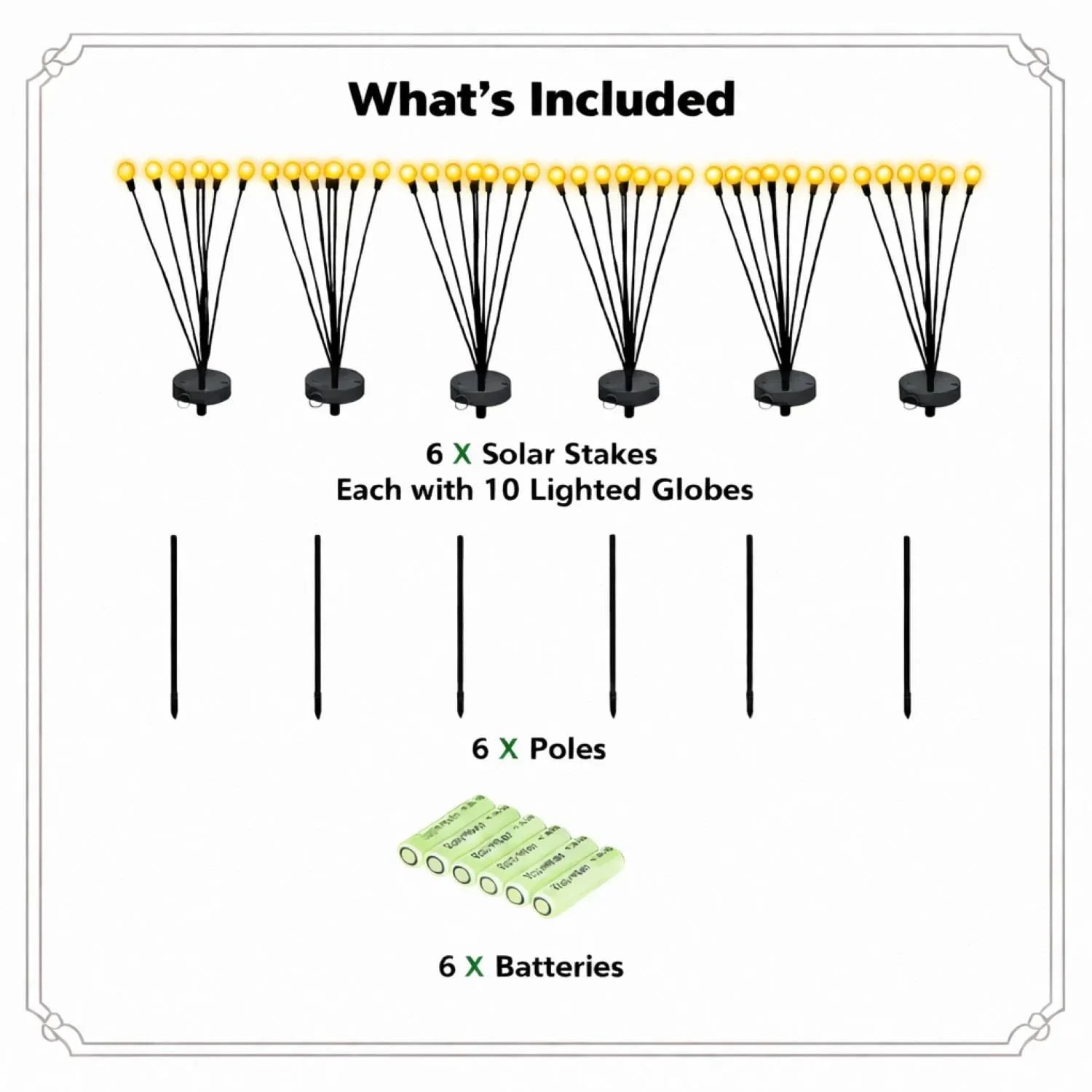 Deck Impressions Multi-Color Solar Firefly Lights, 6-Pack