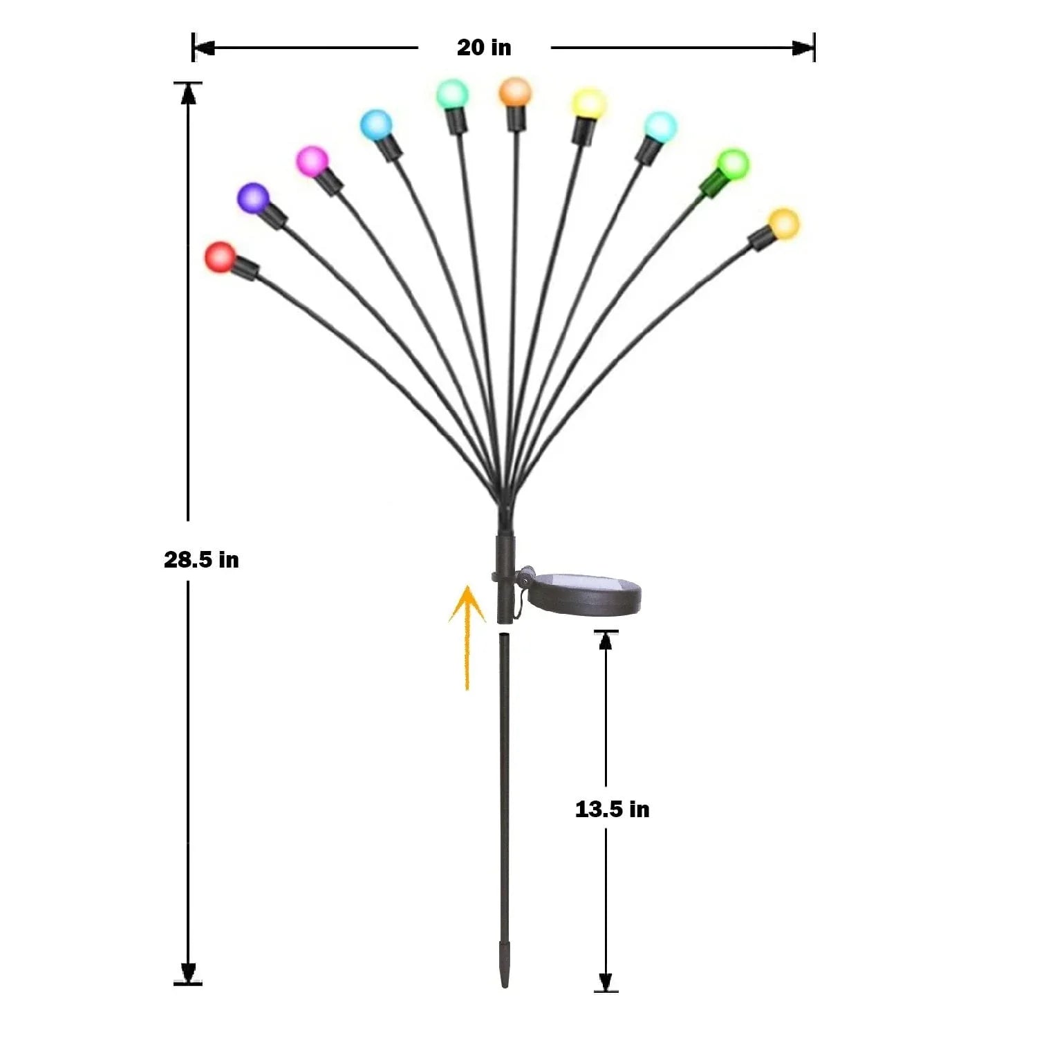 Deck Impressions Multi-Color Solar Firefly Lights, 6-Pack
