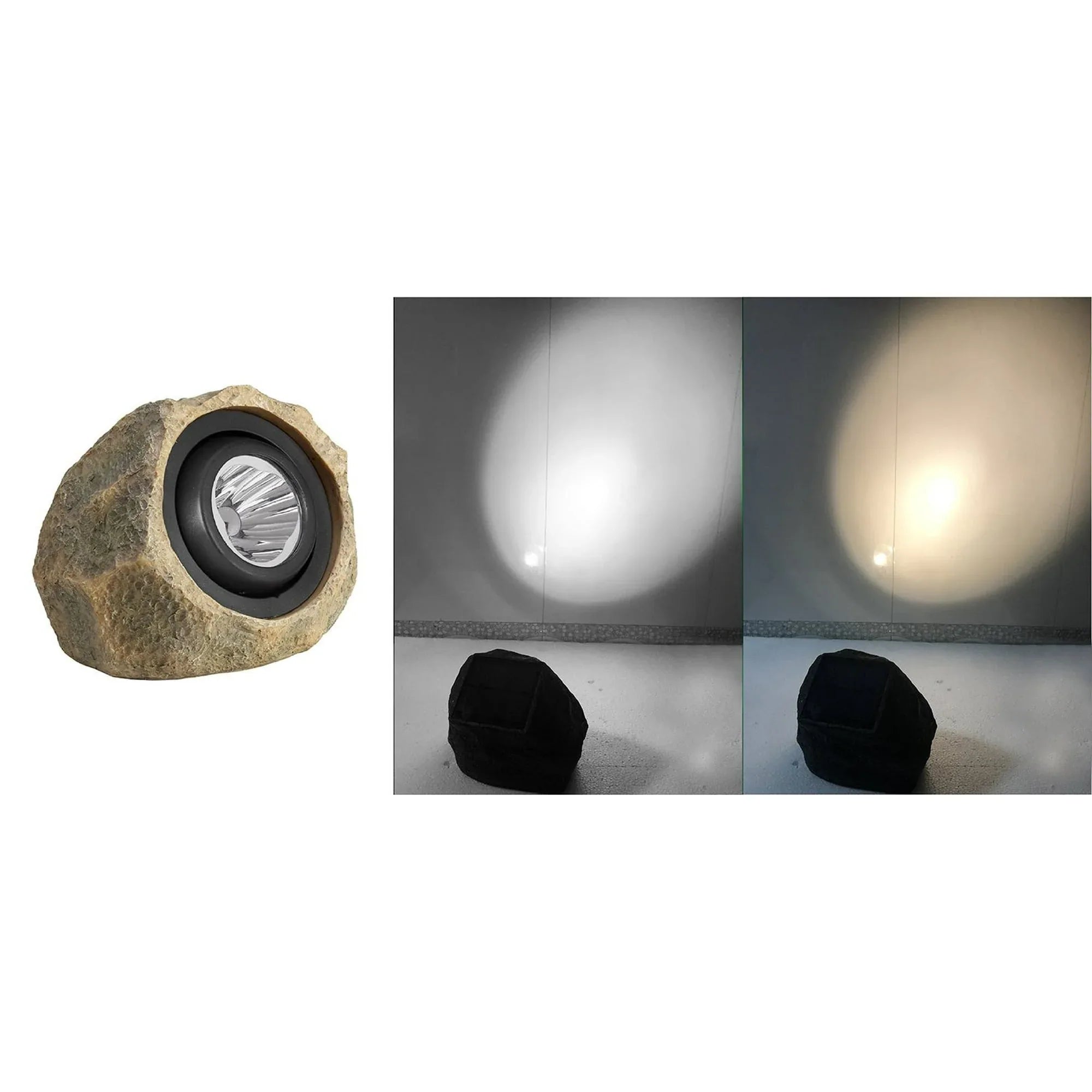Deck Impressions Solar 15 Lumen Mini Rock Lights, 6-Pack