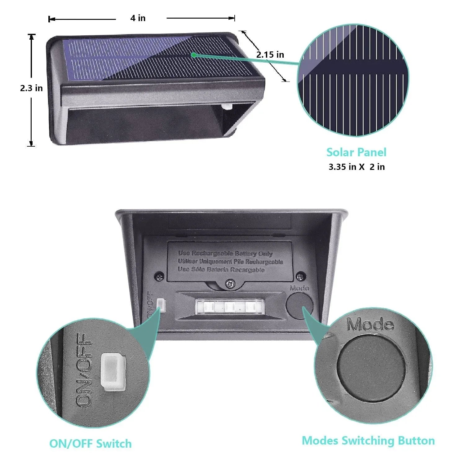 Deck Impressions Solar Deck/Wall light, RGBW, 6-Pack