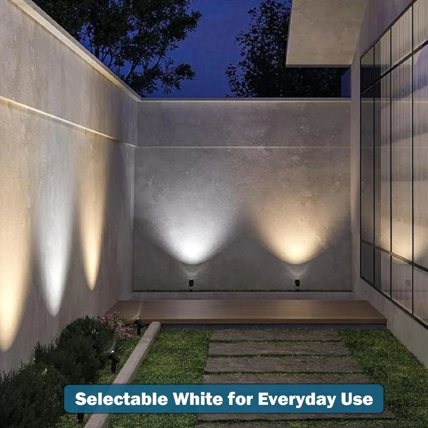 Deck Impressions Solar Spotlight with Detached Solar Panel, 4-Pack