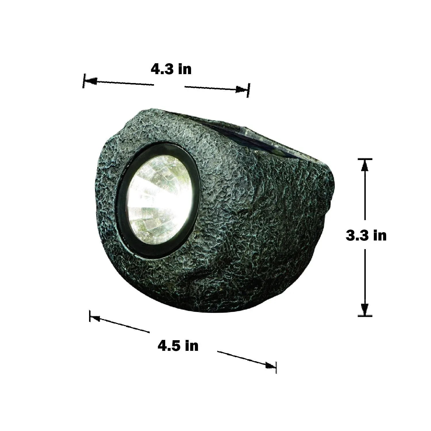 Deck Impressions Solar 15 Lumen Mini Rock Lights, 6-Pack