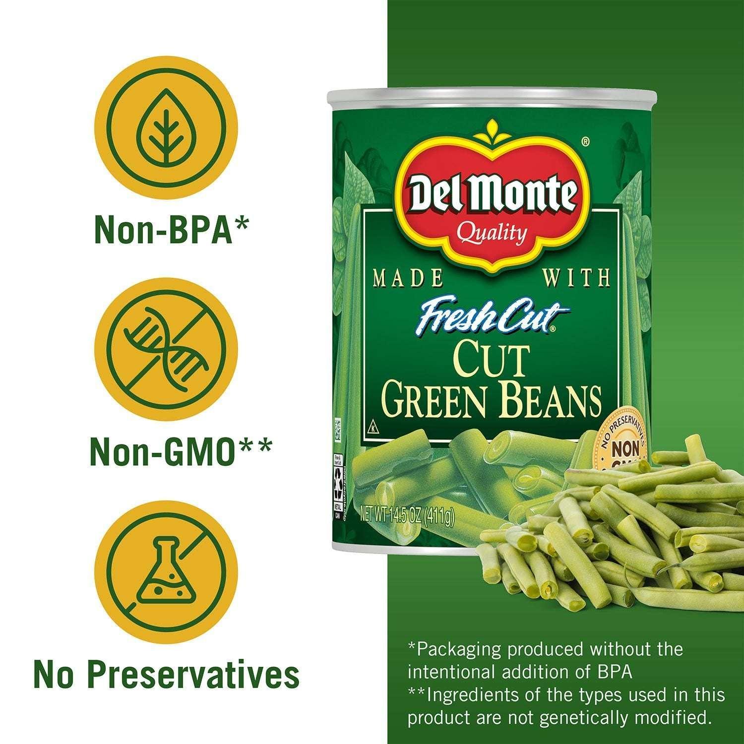 Del Monte Cut Green Beans, 14.5 oz., 8 pk.