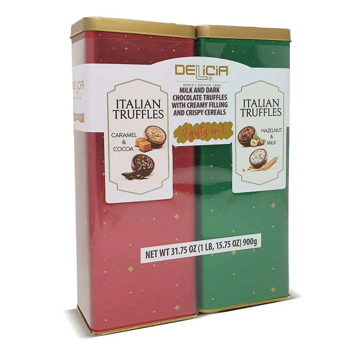 Delicia Fine Italian Chocolate Truffles Gift Tins