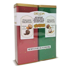 Delicia Fine Italian Chocolate Truffles Gift Tins