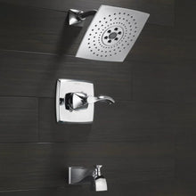 Chrome showerhead with wall control valve and tub spout