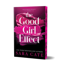 Paperback book with magenta and black cover featuring 'The Good Girl Effect'.