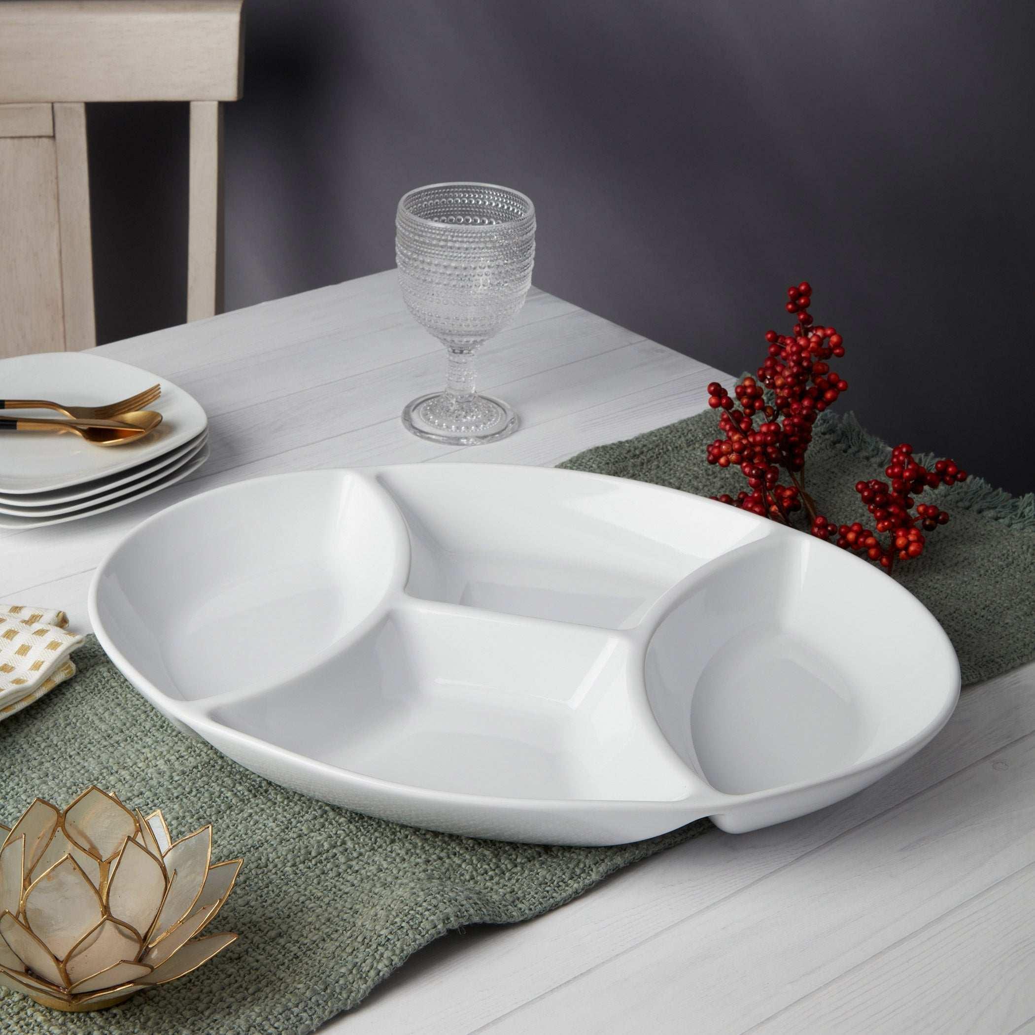 Denmark Stoneware 4-Section Serving Tray