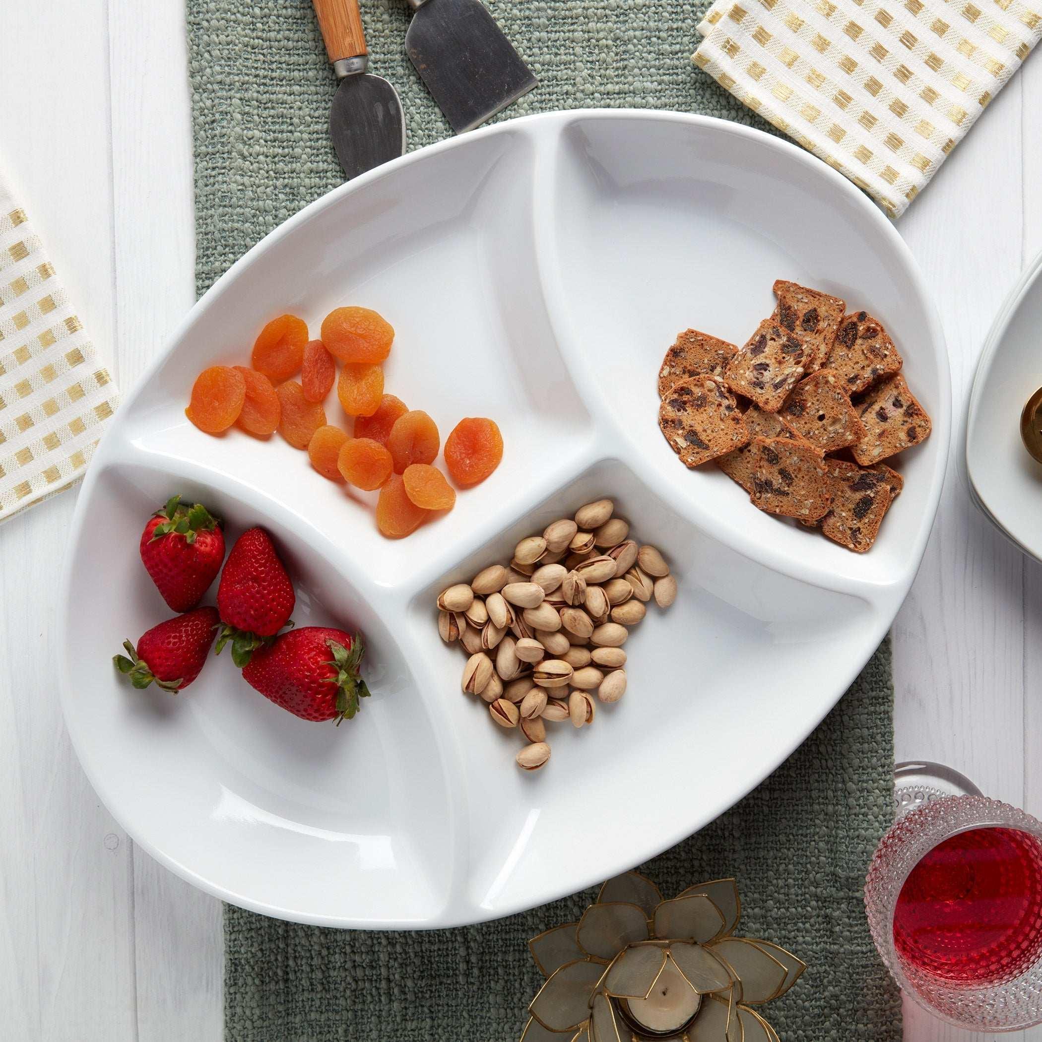 Denmark Stoneware 4-Section Serving Tray