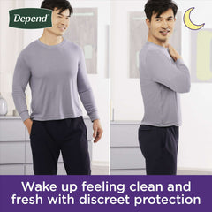 Depend Night Defense Incontinence Underwear for Men, Adult Diapers, XL, 20 Count