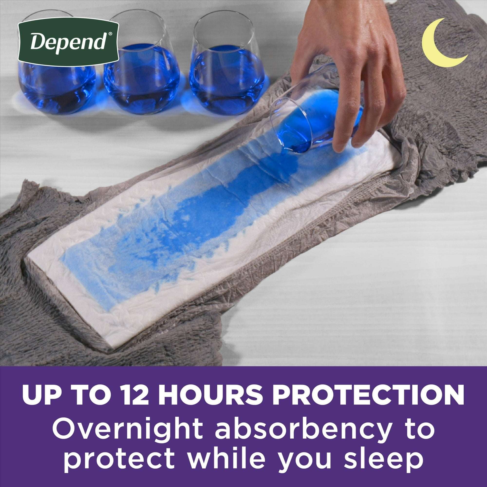 Depend Night Defense Incontinence Underwear for Men, Adult Diapers, XL, 20 Count