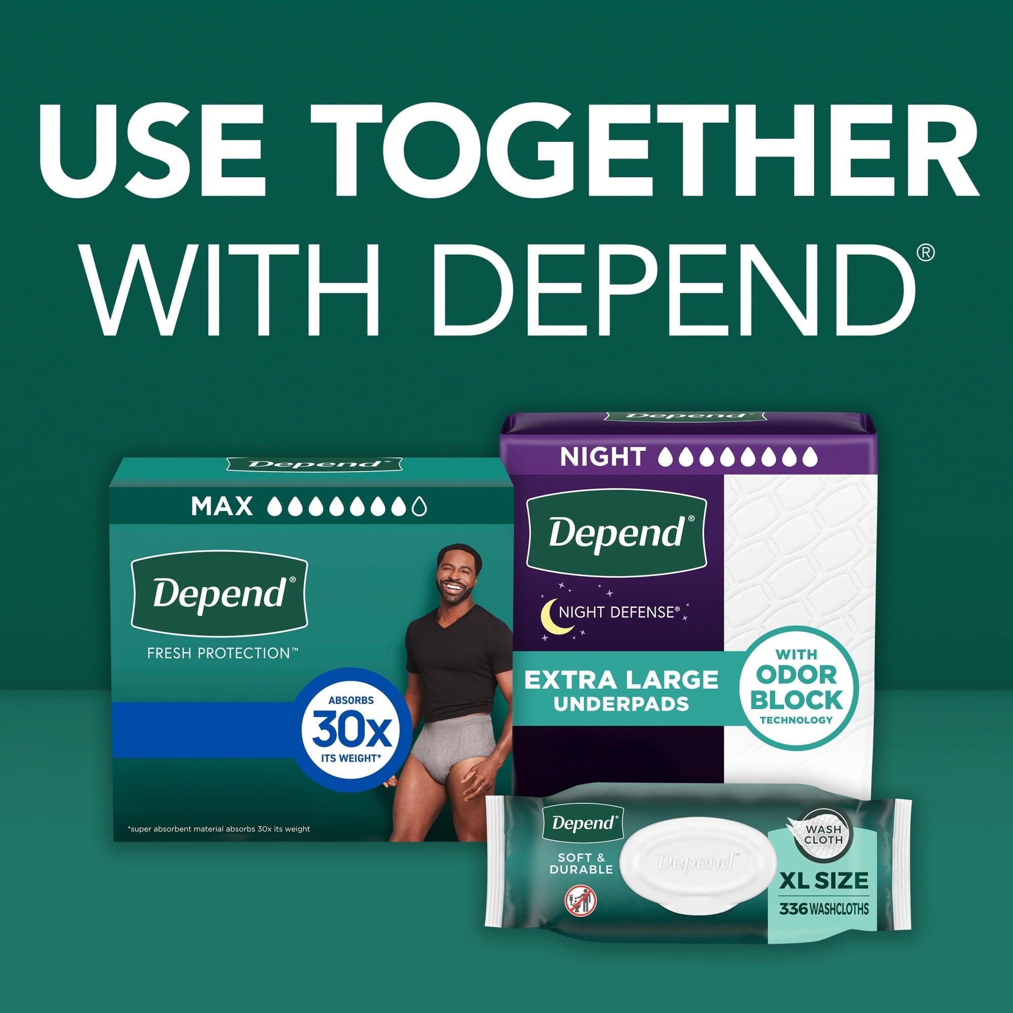 Depend Fresh Protection Incontinence Underwear for Men, Adult Diapers, L, 28 Count