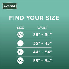 Depend Fresh Protection Incontinence Underwear for Men, Adult Diapers, L, 28 Count