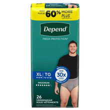 Depend Fresh Protection incontinence underwear box, teal XL TG, 15 count