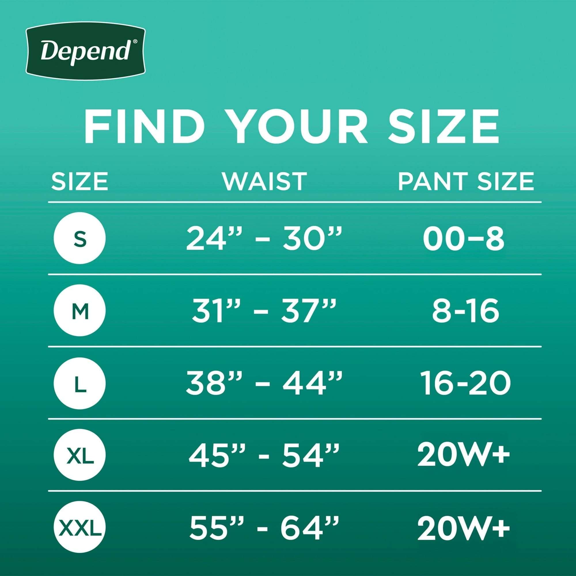 Depend Fresh Protection Incontinence Underwear for Women, Adult Diapers, XL, 26 Count