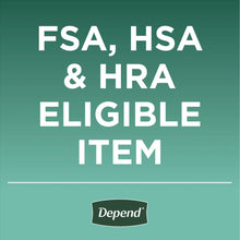 Depend FSA, HSA & HRA eligible item graphic with teal background and logo