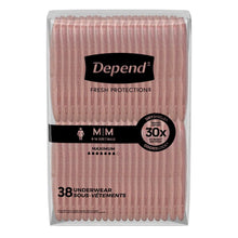 Depend Fresh Protection incontinence underwear pack, pink, 30x absorb protection