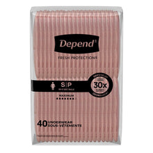 Depend incontinence underwear pack, 40-count, beige briefs with fresh protection