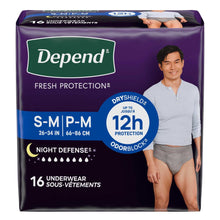 Men's incontinence underwear package, S-M night defense, up to 12h protection