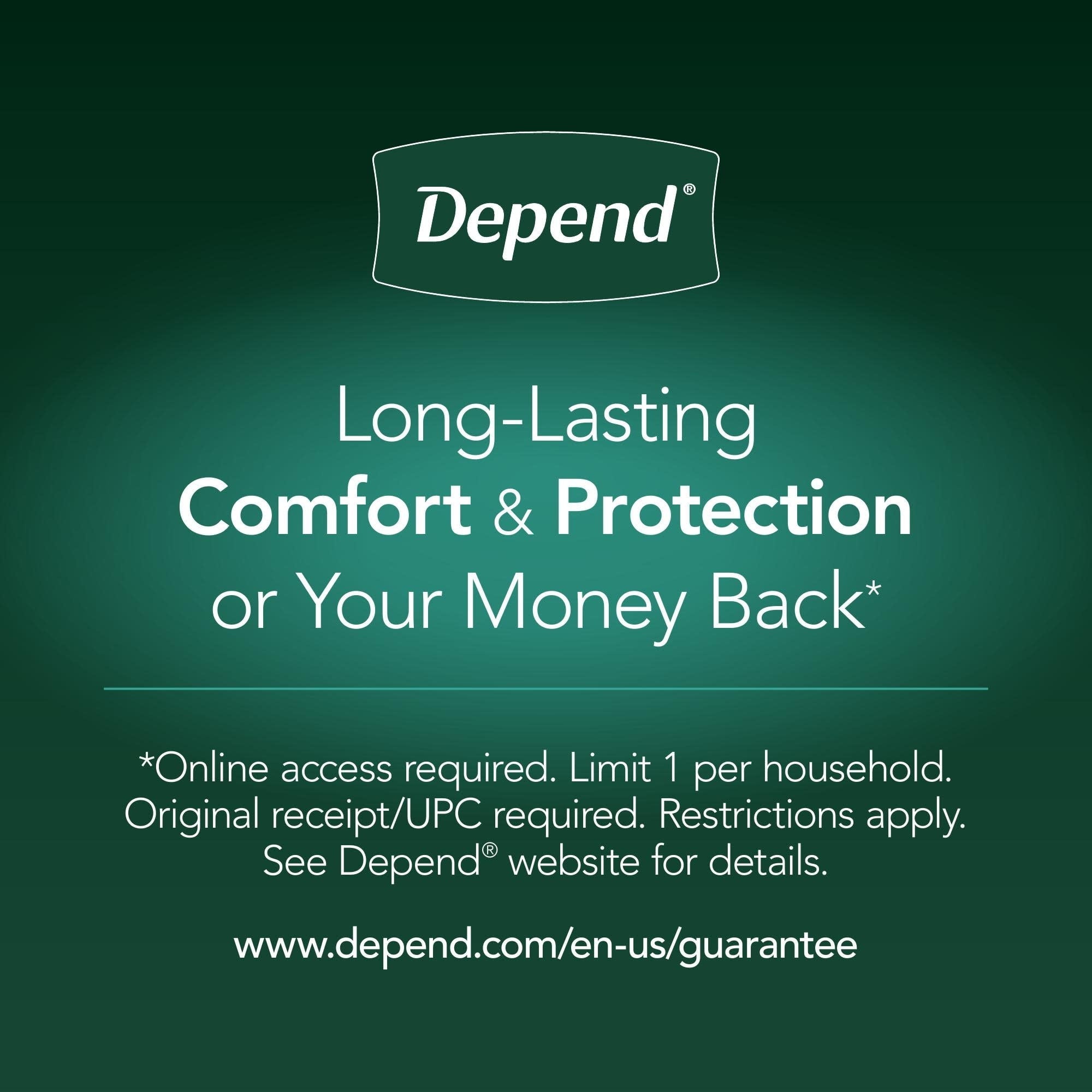Depend Night Defense Incontinence Underwear for Women, Adult Diapers, L, 14 Count