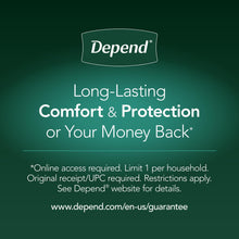 Comfort and protection promise banner for incontinence underwear