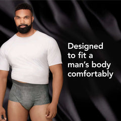 Depend Real Fit Incontinence Underwear for Men, Adult Diapers, S/M, Grey, 14 Count