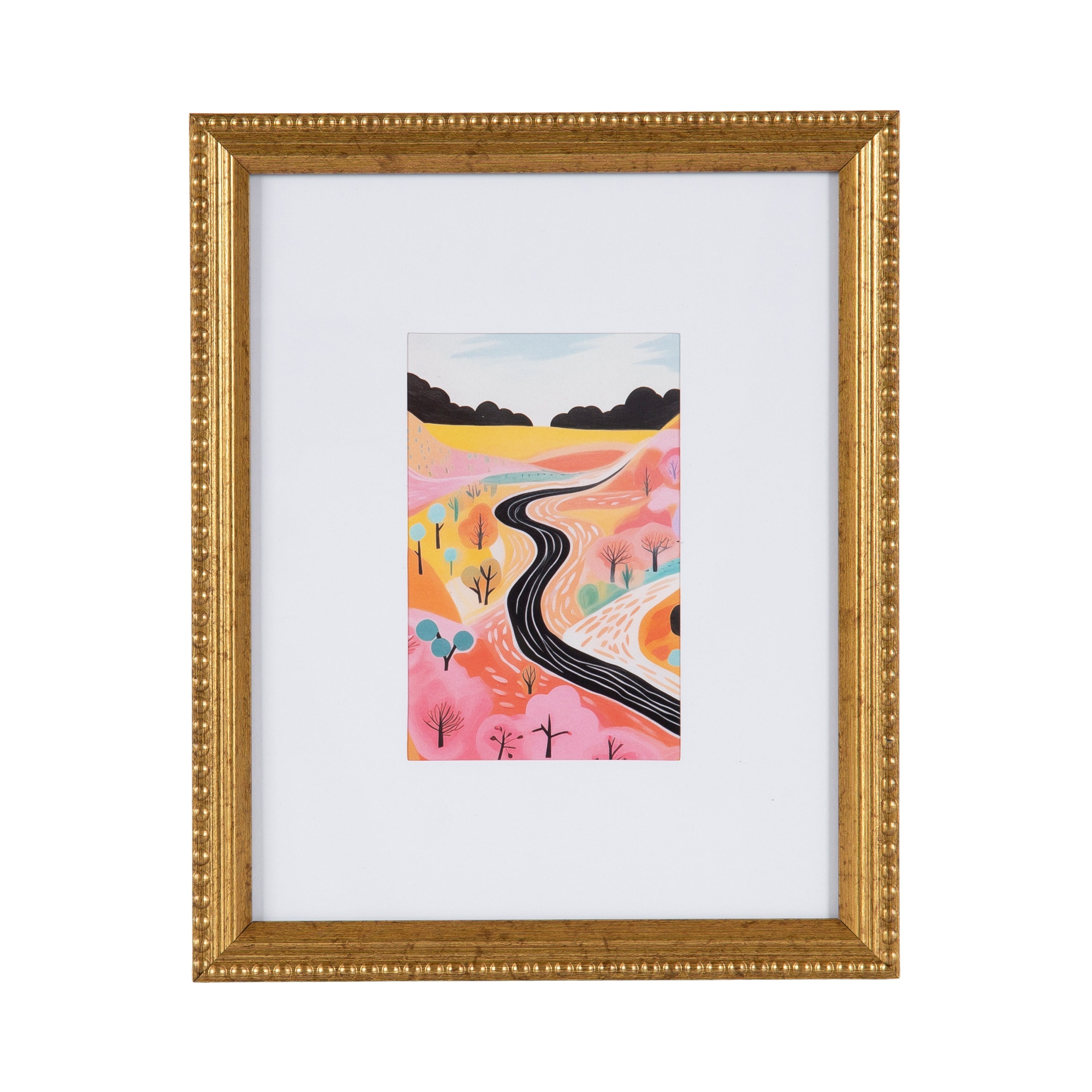 DesignOvation 5x7 Beaded Gold Decorative Tabletop Picture Frame