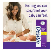 Desitin Maximum Strength diaper rash cream box with healing message and baby scene