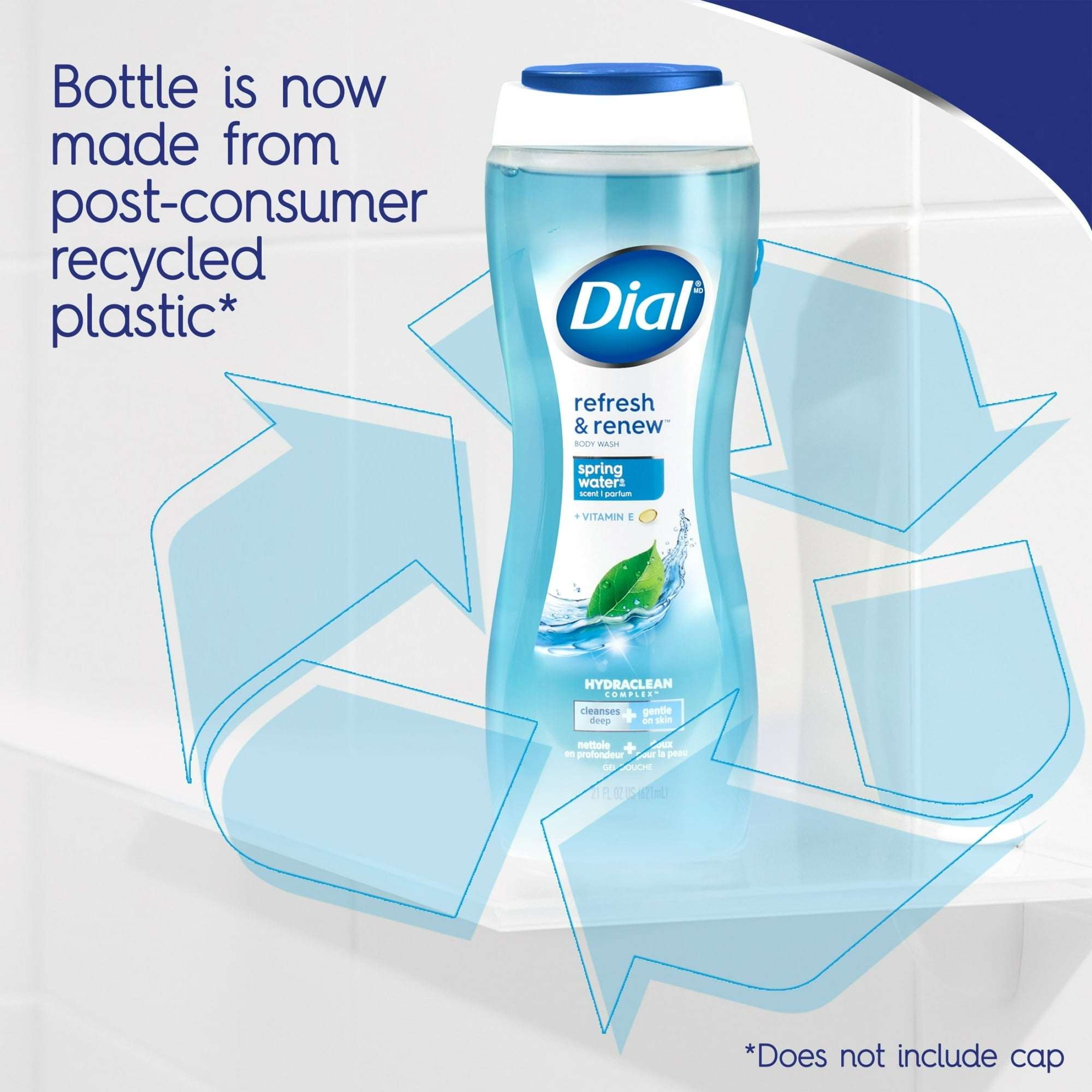 Dial Spring Water Body Wash, Refresh & Renew, Gentle on All Skin Types, 16 fl oz