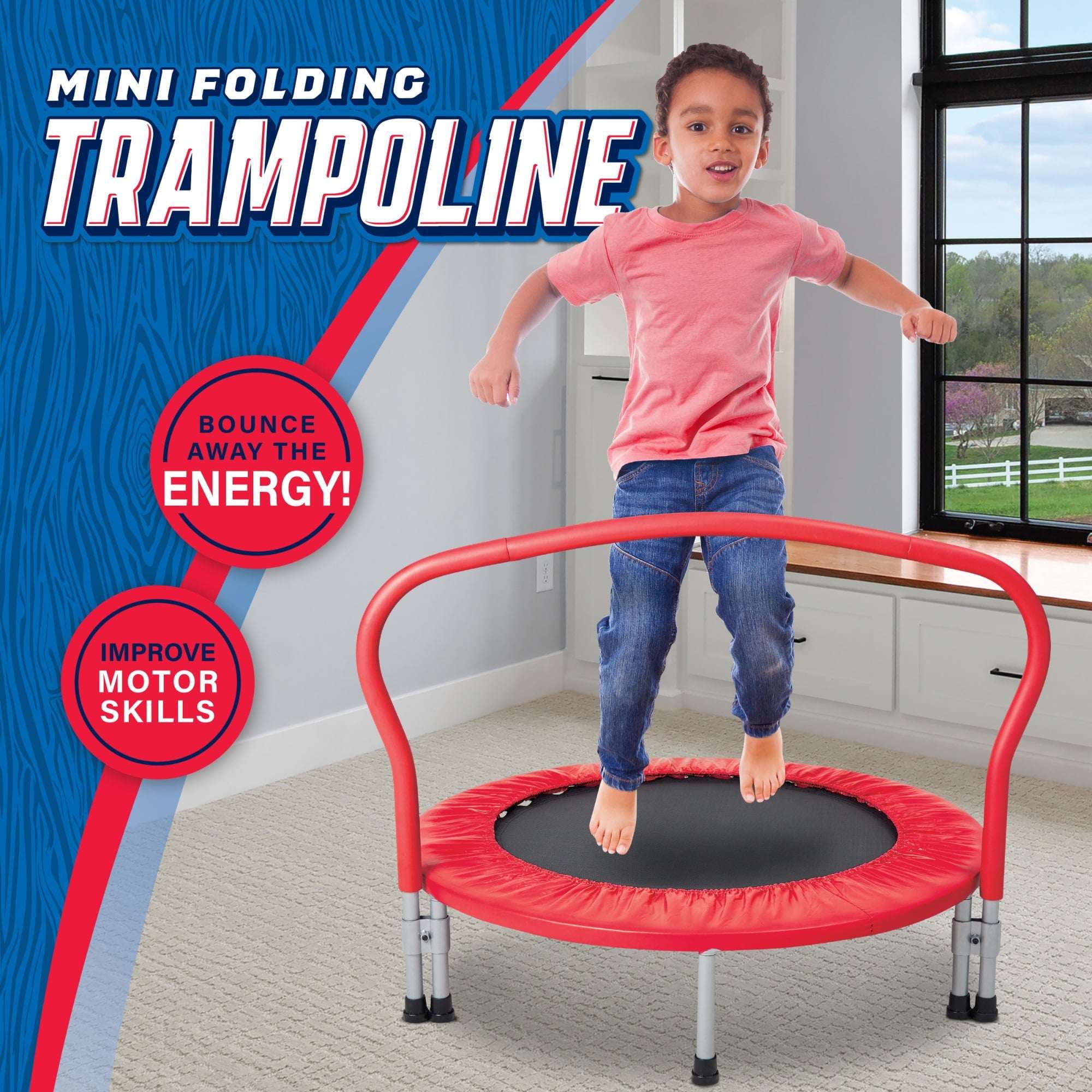 3-Foot Folding Trampoline, 36" Diameter, for Ages 3 and up, by MinnARK