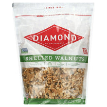 Shelled walnut kernels in a clear bag, 32 oz.