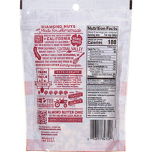 Diamond sliced almonds bag, back panel with nutrition facts and ingredients.