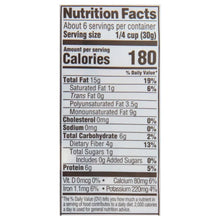 Nutrition Facts panel: 180 calories per serving for sliced almonds.