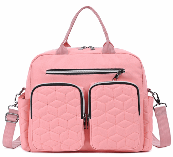 Diaper Bag Tote,AILKIN Baby Diaper Bag with 3 Insulated Pockets Adjustable Shoulder Strap Dry & Wet Compartment Large Capacity Bag Maternity Mommy Travel Diaper Bag for Boys Girls,Women(Pink)