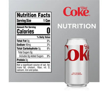 Diet Coke nutrition facts with can, 0 calories, no sugar