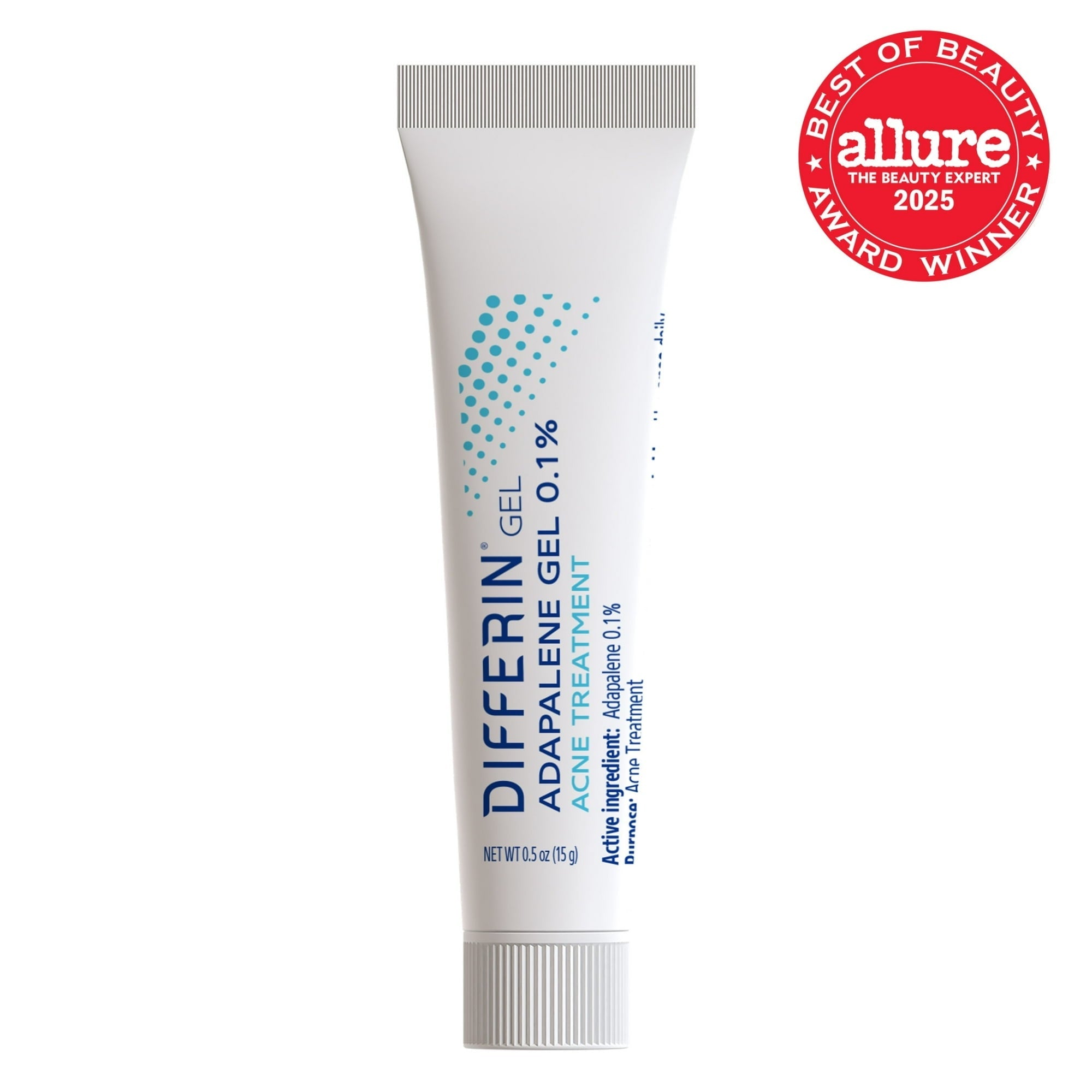Differin Prescription-Strength Retinoid Acne Treatment Gel for Face with 0.1% Adapalene, Clears & Prevents Acne, Fragrance-Free, 15g Tube   (PACK OF 2 )