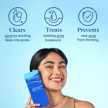 Differin Gel adapalene 0.1% box held by smiling woman