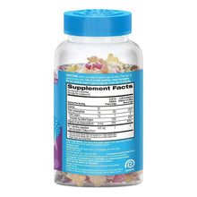 Probiotic gummies bottle back label with Supplement Facts and barcode